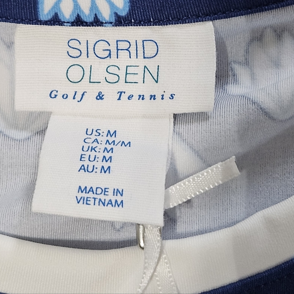 NWT Sigrid Olsen Golf & Tennis Tank & Skort Set: Blue & White: Size- Medium - Picture 4 of 10
